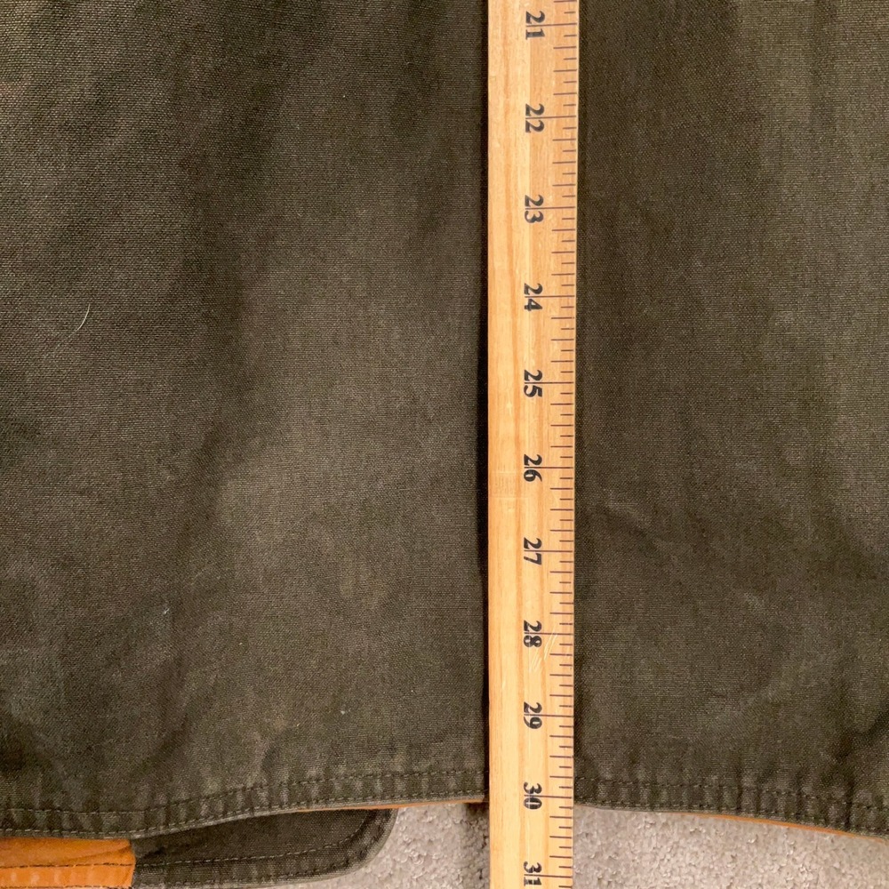 LL Bean Field Coat Mens L Olive Green Wool Liner Hunting Canvas Jacket USA VTG - Picture 11 of 13